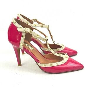 Halogen Martine Studded T-Strap Heels - Size 5